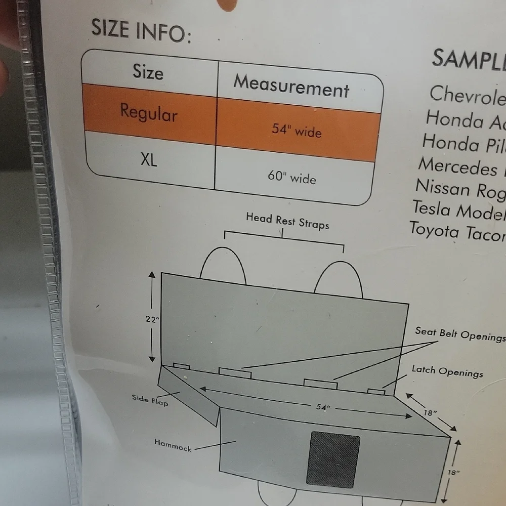 Black Rear Seat Cover for Cars, Trucks, and SUVs